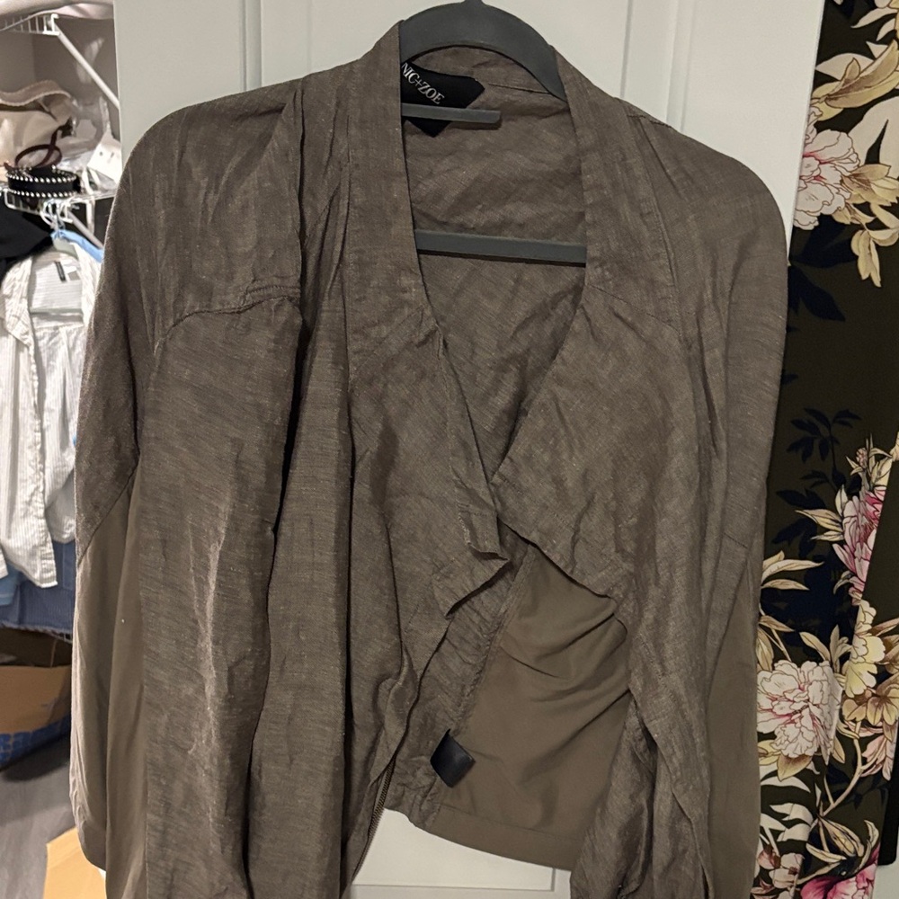 NIC+ZOE Women's Brown Cape Jacket